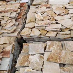 China 3D Natural Marble Stones Random Rusty Slate Meshed Flagstone Outdoor Garden Flooring Pavers Wall Tiles supplier