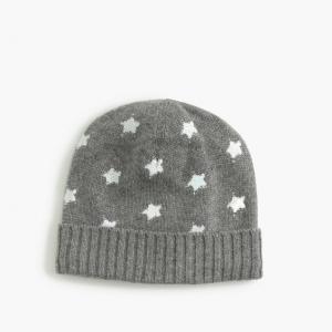 China Girls Patriots Beanie Hat Viscose / Nylon / Wool / Cashmere Material With Star Foil Printing supplier