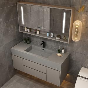 Wall Hung Waterproof Bathroom Wash Basin Cabinet With Sink And Side