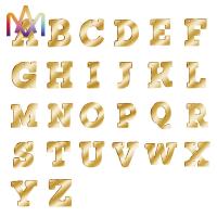 China Electroplating SS304 Alphabet Letter Charms For DIY Crafts Jewelry Making on sale