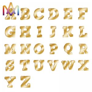 Electroplating SS304 Alphabet Letter Charms For DIY Crafts Jewelry Making