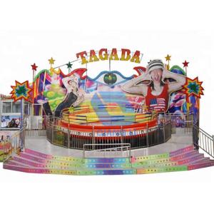 China Fun Carnival Theme Park Rides Disco Tagada Turntable Funfair Rides On Trailer supplier