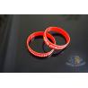 China Personalized Red Custom Plastic Bracelets PVC Bracelet 2D Design OEM Available wholesale