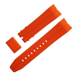 Waterproof Silicone Rubber Watch Strap Bands Curved End Rubber Watch Strap 22mm