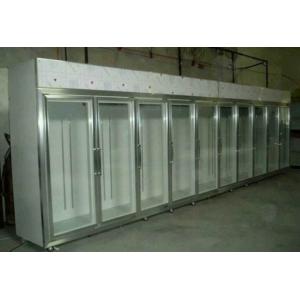 China Glass Sliding Door Commercial Beer Coolers 0 - 10 Degree Fan Cooling For Shop supplier