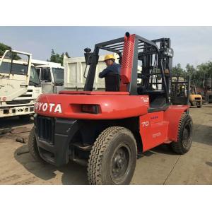 China Toyota FD70 Second Hand Diesel Forklifts , 2 Stage Used 7 Ton Forklift supplier