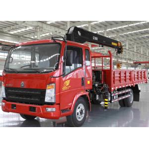 China 360 All Rotation Truck Mounted Knuckle Boom Cranes 10 Ton SQ10ZK3Q Red Color supplier