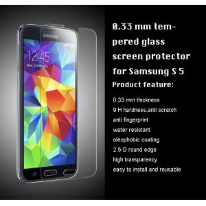 China 9H hardness 2.5D round edge tempered glass screen protector for samsung galaxy s5 supplier
