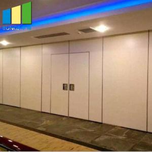 China Acoustic Mosque Room Dividers Removable Wooden Doors Operable Soundproof Wall Partition wholesale