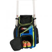 China Custom Waterproof Cricket Kit Bag With Trolley Wheels Shoe Compartment on sale