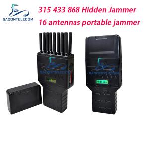 China 16 Antennas 12000mAh 12w Hidden Mobile Signal Jammer 2G 3G 4G GPS WiFi 5G wholesale