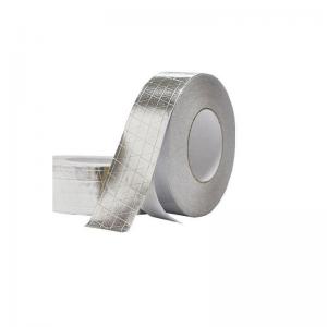 China Heat Reflection Aluminum Foil Fiberglass Cloth Heat Insulation Waterproof Adhesive supplier