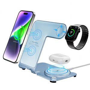 China 9V-2A (QC Or PD) Input Compact Wireless Charger With And Type-C Port Conversion Efficiency Normal Charging ≥ 70% wholesale