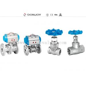 Pnuematic JIS-Flanged  3 PCS industrial full port Ball valve With flange Connection