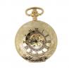 Luxury Hollow Pocket Watches For Men Gold , Round Retro Pocket Watch with metal