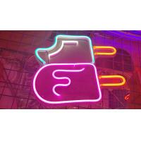 China Popsicle AC240V Dimmable Neon Sign Ice Cream Stick No Fragile on sale
