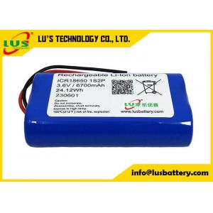 ICR18650 Battery Pack 3.6V 6700mAh Lithium Ion Rechargeable Battery Pack 18650 3350mah 6700mah