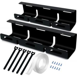 Under Desk Cable Management Tray 43*10*10cm Non-folding Rack Organizer for Wire Management