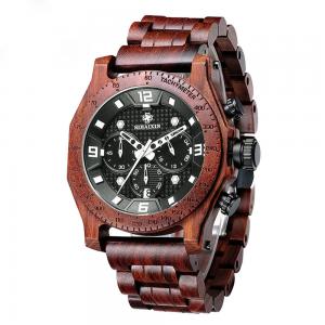 China Luxury Business Multifunction Wrist Watch Mens Wooden Watch Waterproof supplier