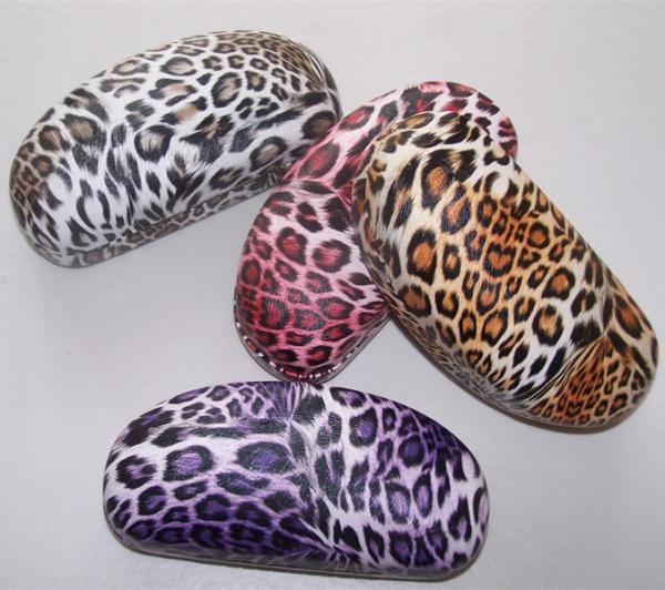 Fashionable sunglasses cases with leopard leather