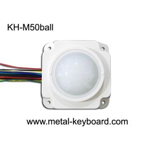 China módulo áspero do rato do trackball da resina branca mecânica de 50MM para médico supplier