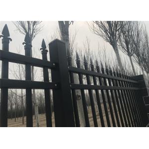 China Heavy Duty 20*20*1mm Square Tube Garrison Fence Panels Flat Top Tubular Fence wholesale
