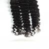 Full And Thick Ends Brazilian Curly Hair Extensions , Deep Wave Human Hair