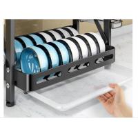 China Foldable Multi Layer Kitchen Shelf Floor Standing Dish Storage Rack on sale