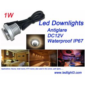Rcessed 1W Antiglare Mini LED downlight Epistar LED Spotlight Waterproof IP67 for hotel rooms DC12V