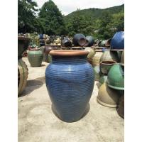 China 51cmx78cm Rustic Garden Plant Pots , Blue Large Rustic Garden Pots on sale