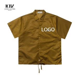 Men's Summer Trend Streetwear Short-sleeved Satin Shirt with Breathable and Loose Fit