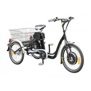 22"  Electric Adult Tricycles Black 3 Wheel Electric Trike With Rear Luggage Carrier