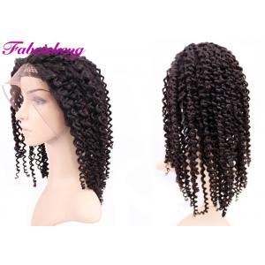 Tangle Free Curly Brazilian Hair Full Lace Wigs Can Be Dyed 14 - 28 Inch