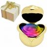 Amazon Wholesale Gold Plated Color Metal Ring Box Stabilized Roses in Box