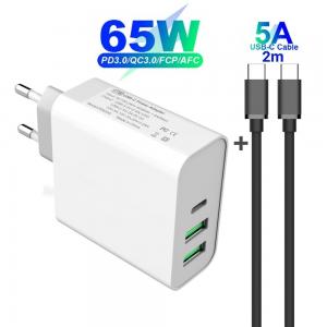 China PC ABS PD 3.0 65W  QC3.0 60W Wall Universal USB Charger supplier