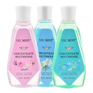VECMINT Alcohol Free 80ml Floral Flavors Antibacterial Concentrated Mouth Wash Oral Wash Teeth Cleaning