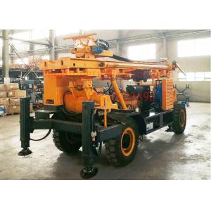 China Heavy Duty Water Well Drilling Rig Trailer Mounted For Mud And Air Drilling supplier