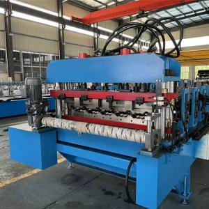 China High Speed Tile Roll Forming Machine 10T Hydraulic Decoiler With Gear Box Drive supplier