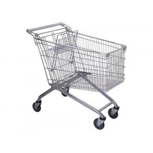 China Safety Metal 4 Wheel Supermarket Shopping Trolley  / Grocery Shopping Cart 180L supplier