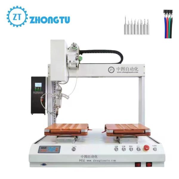 Five Axis Automatic Soldering Machine for Electronic Parts USB Circuit Board and LED Strip