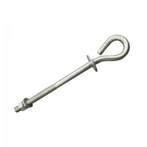 China Hot Dip Galvanized Aerial Cable Fitting Iron Suspension Anchor Hook Pigtail Hook supplier