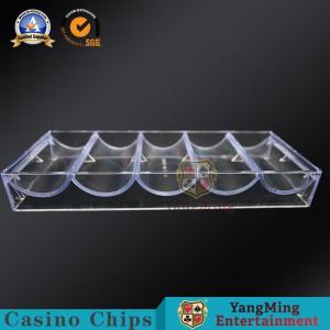 China Durable Poker Chip Rack Holder Tray With Lid Or Without Lid Can Put 40mm Gambling Round Chips supplier