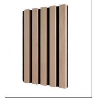 China Stylish 21mm Interior Wpc Wall Panel Wooden MDF Base Slat Acoustic With PET Core on sale