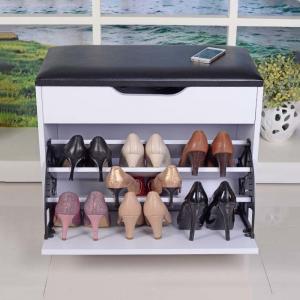 China KD Package Japanese Style Three Layer 14.5KG Shoe Storage Cabinet supplier