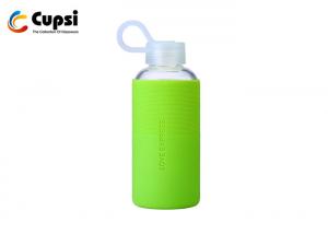 400ML Borosilicate Glass Water Travel Bottle BPA Free With Tea Filter Protective