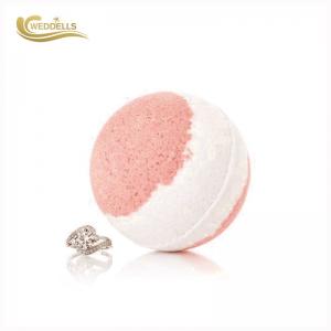 Pink 160g Surprise Ring Bath Bombs , Fizzy Bath Bombs With Rings Silver 925