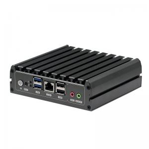 2 LAN Firewall Industrial Fanless Mini Pc Quad Cores J1900 E3845 With RJ45 RS232
