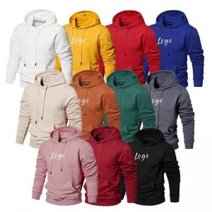 Custom Logo Oversized Sweatshirts Pullover Blank Plain Hoodies Unisex Cotton Custom Men Hoodies