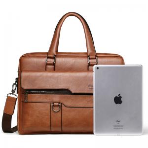 Men'S Briefcases Business Laptop Handbags Crossbody Shoulder Bag Pu Leather Bags Men Briefcase