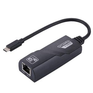 China Alta compatibilidad USB 3.1 Tipo C macho a Gigabit RJ45 Ethernet Adaptador de red LAN para computadora portátil supplier